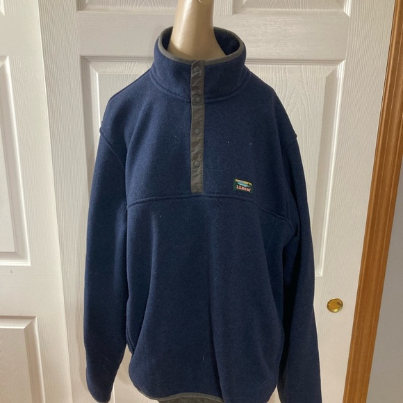 Mens LL. Bean snap up pull over - Picture 1 of 5